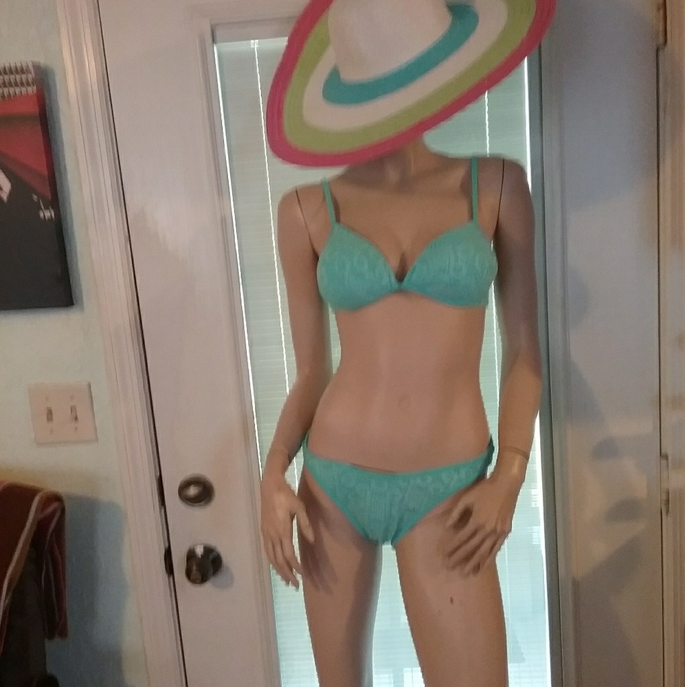Aqua blue swimsuit